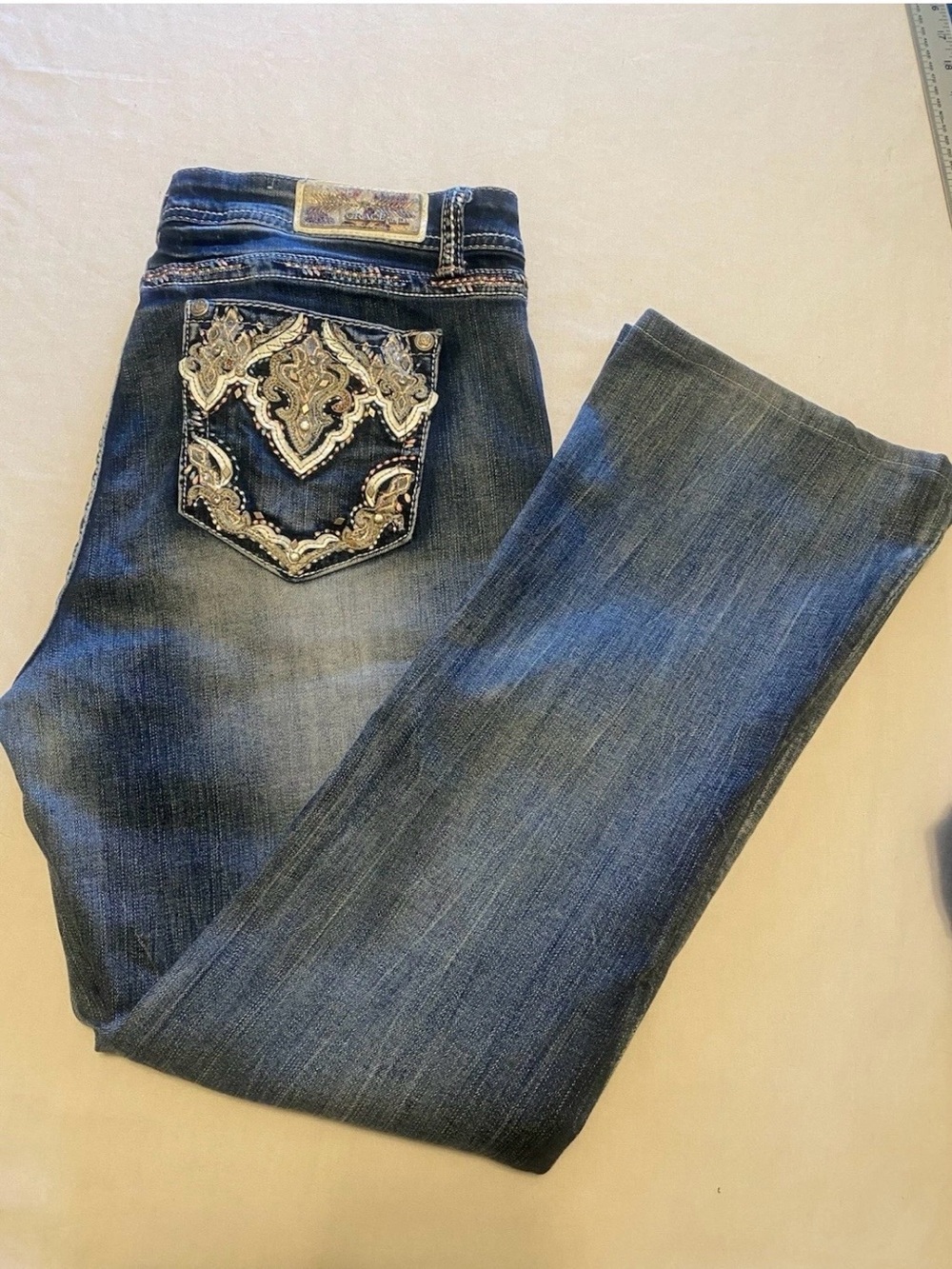 Embellished Dark Blue Women’s Jeans